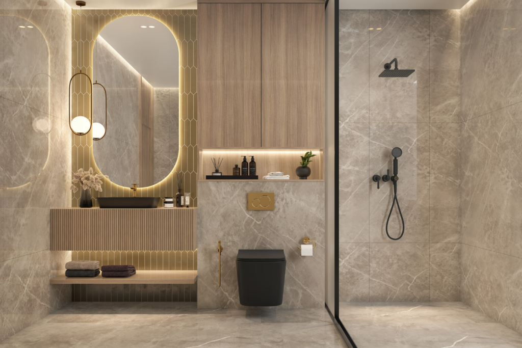 modern bathroom interior clean design