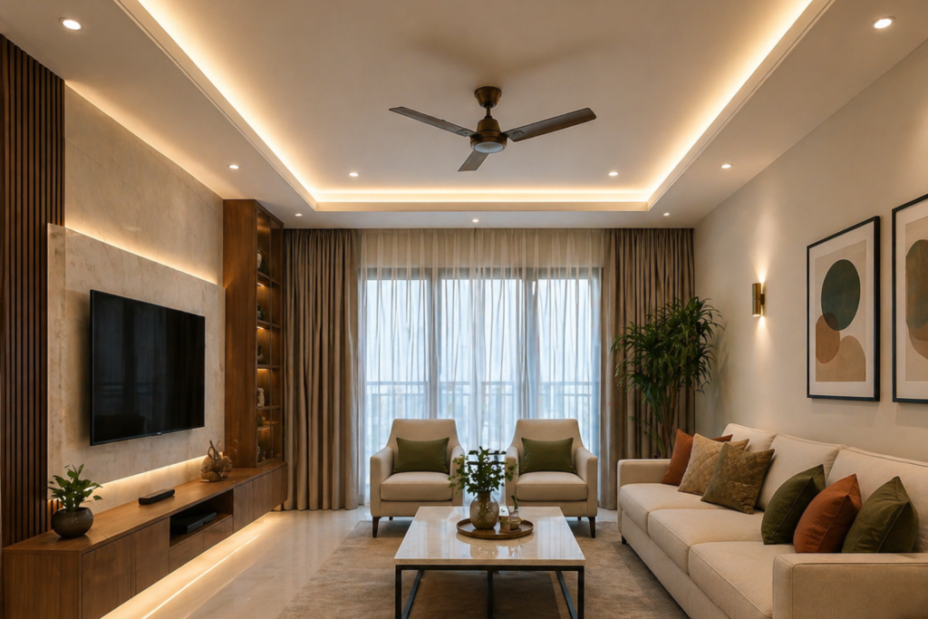 False ceiling design ideas indian living rooms 2026  image