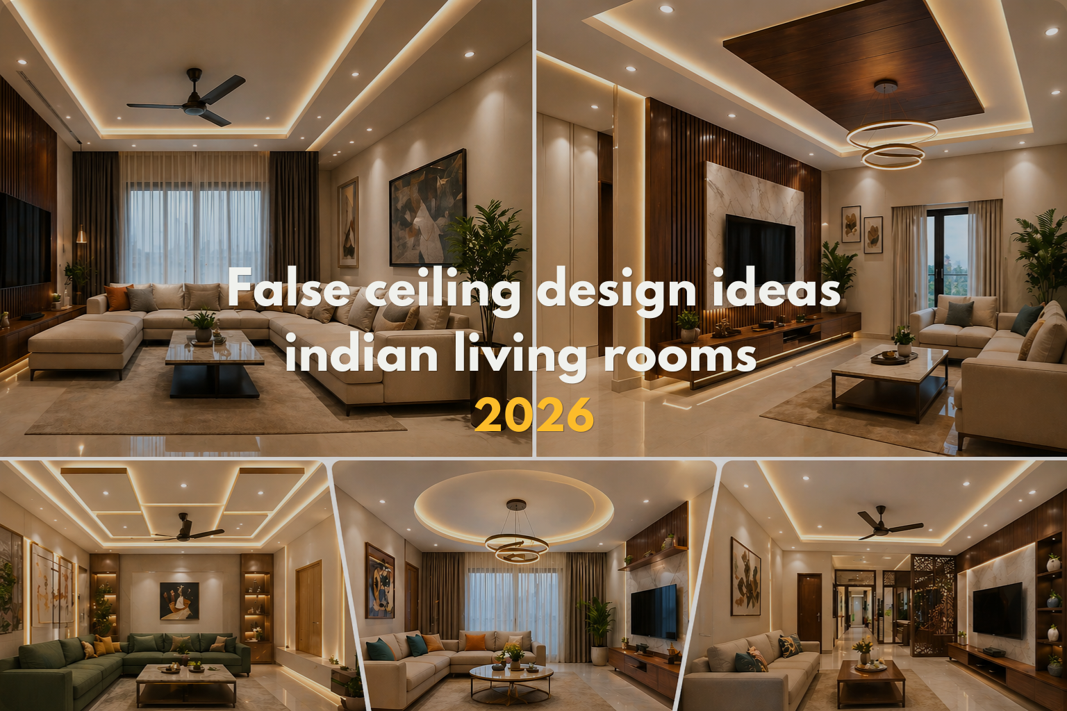 False ceiling design ideas indian living rooms 2026