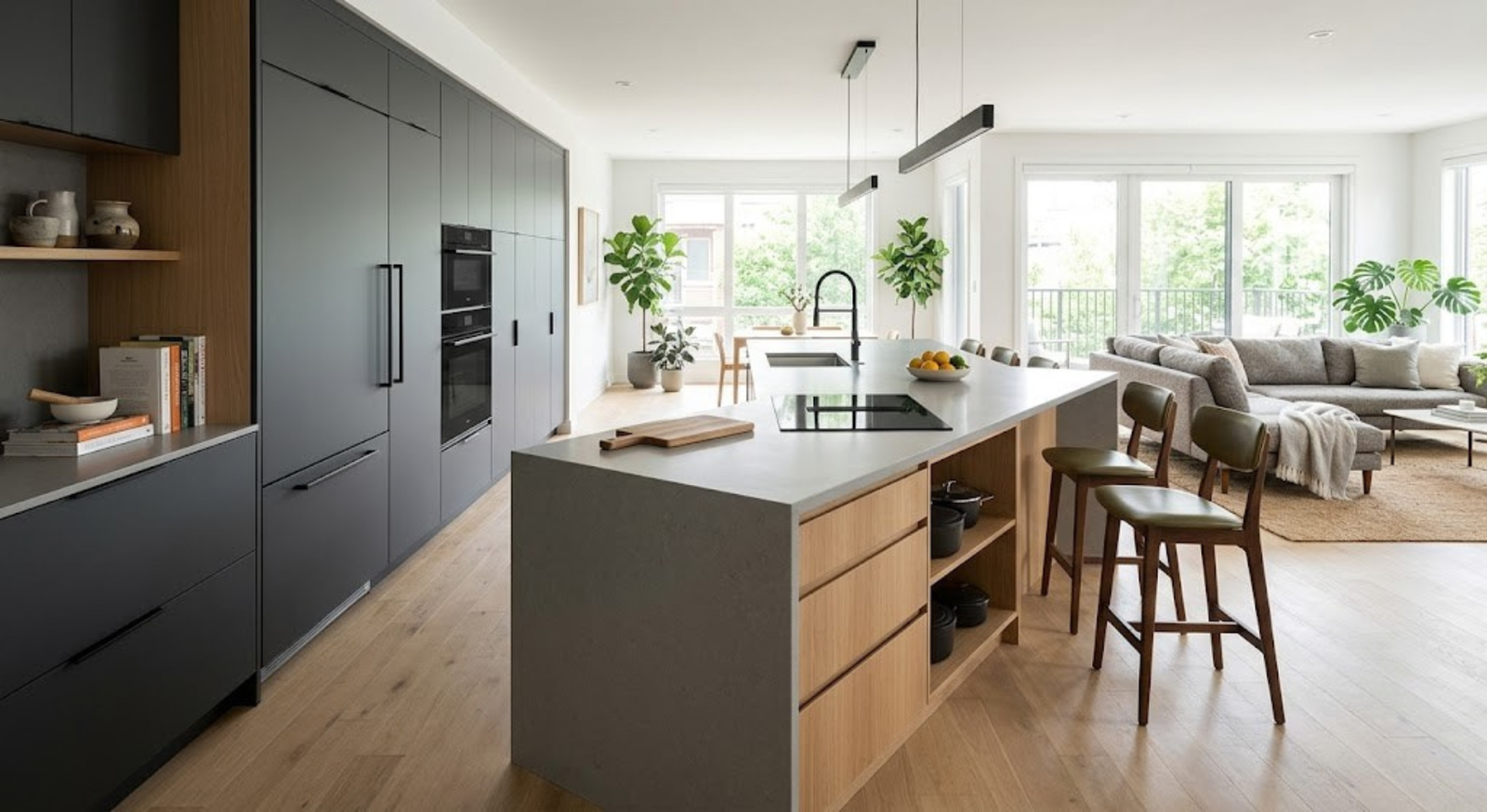 Broken Parallel (Island Galley) Kitchen Design