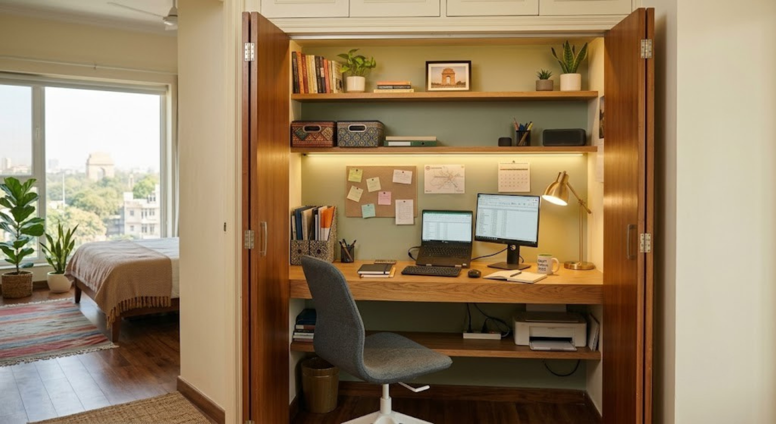 Cloffice (Closet Office) Home Office Design