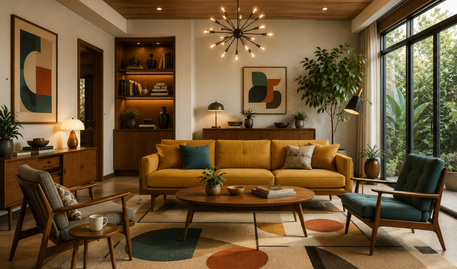 Mid-Century Modern Living Room Design
