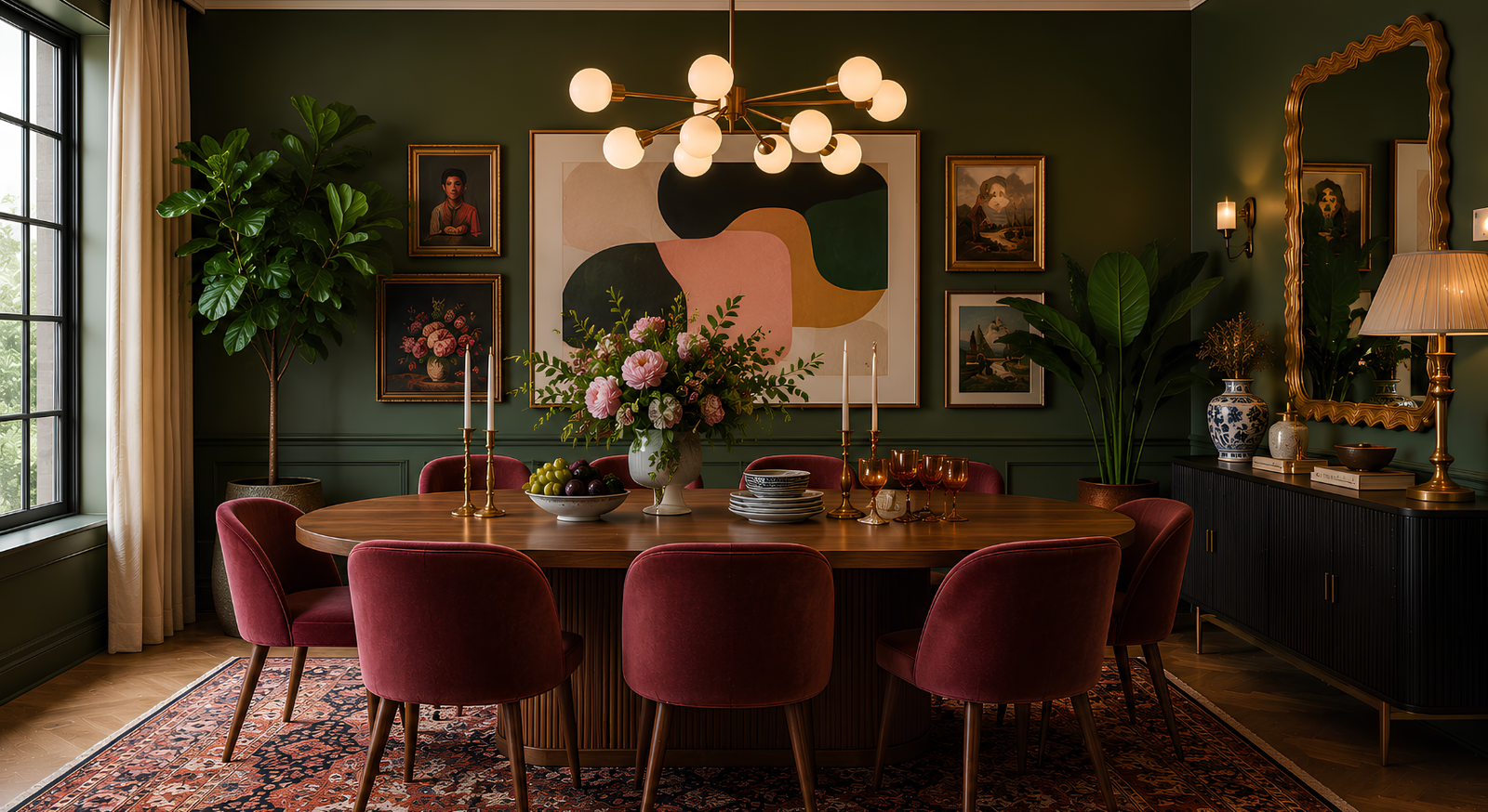 Editorial Maximalism Dining Room Design