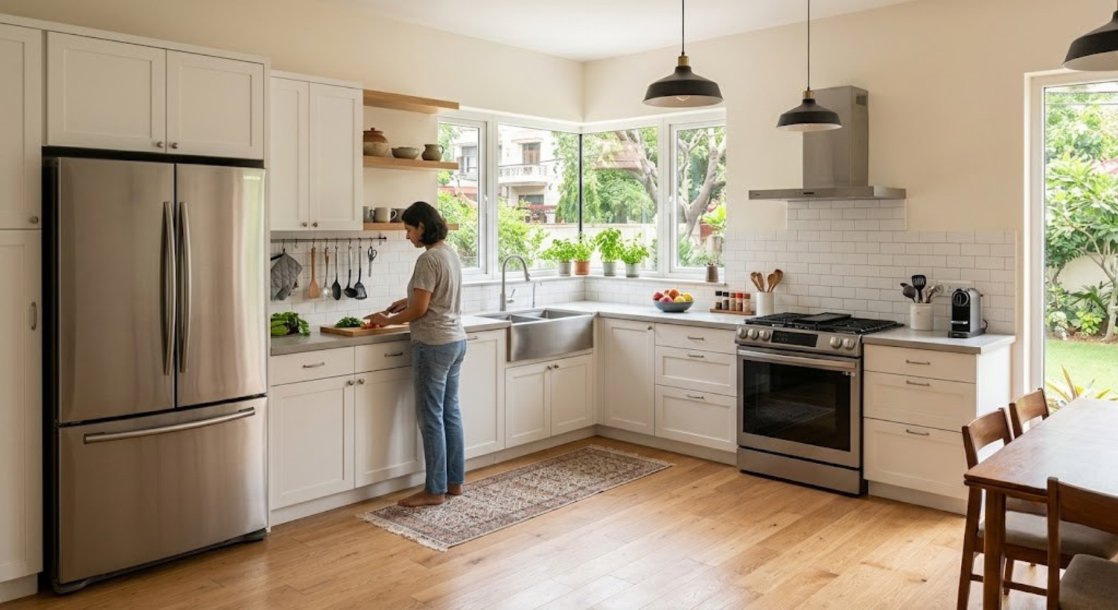 Ergonomic L-Shape Kitchen Design