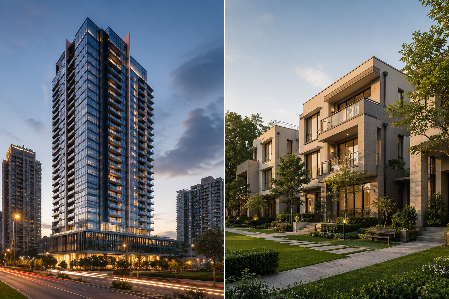 High-Rise vs Low-Rise Housing in India: Which One Is Right for You? High-rise vs low-rise housing comparison in Gurgaon, India, 2026 Studio Rivet residential architecture