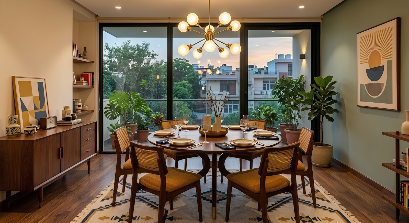 Mid-Century Modern Revival Dining Room Design