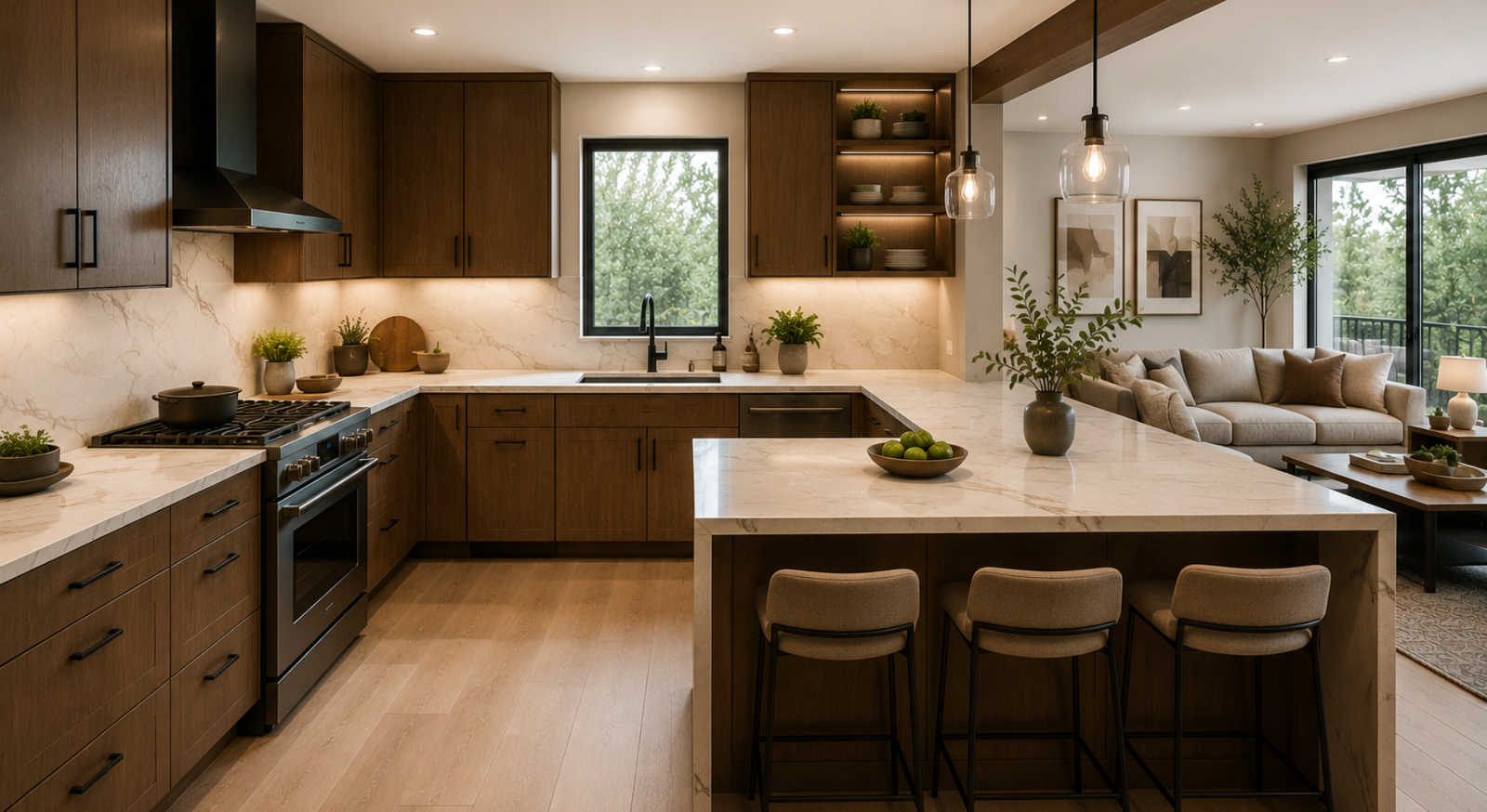Peninsula Layout (G-Shape) Kitchen Design