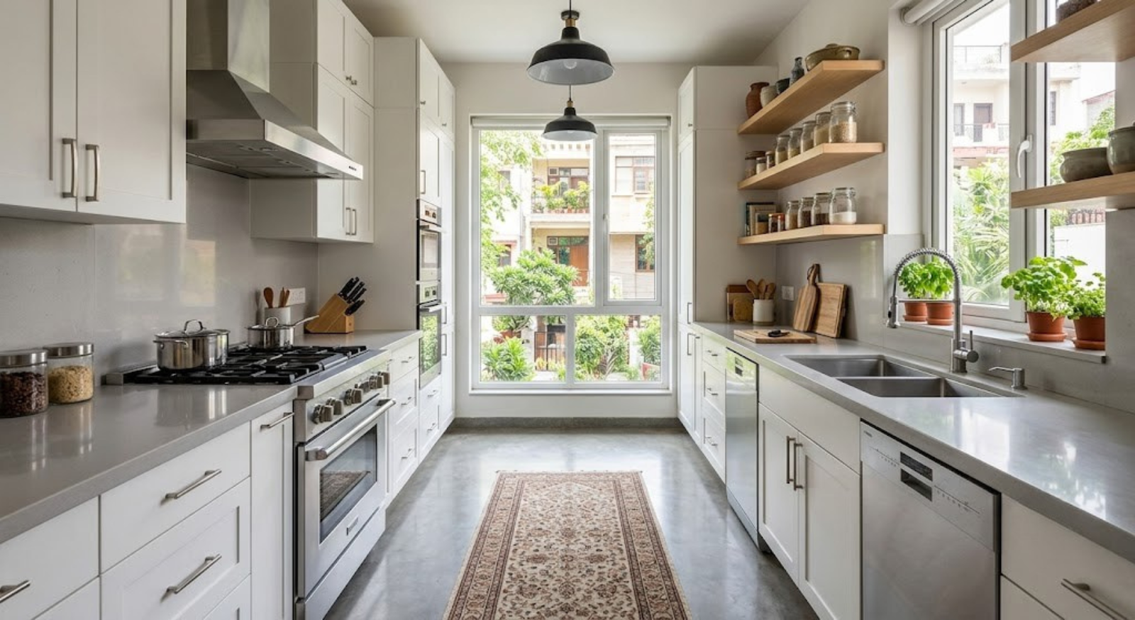 Professional Parallel (Galley) Layout Kitchen Design