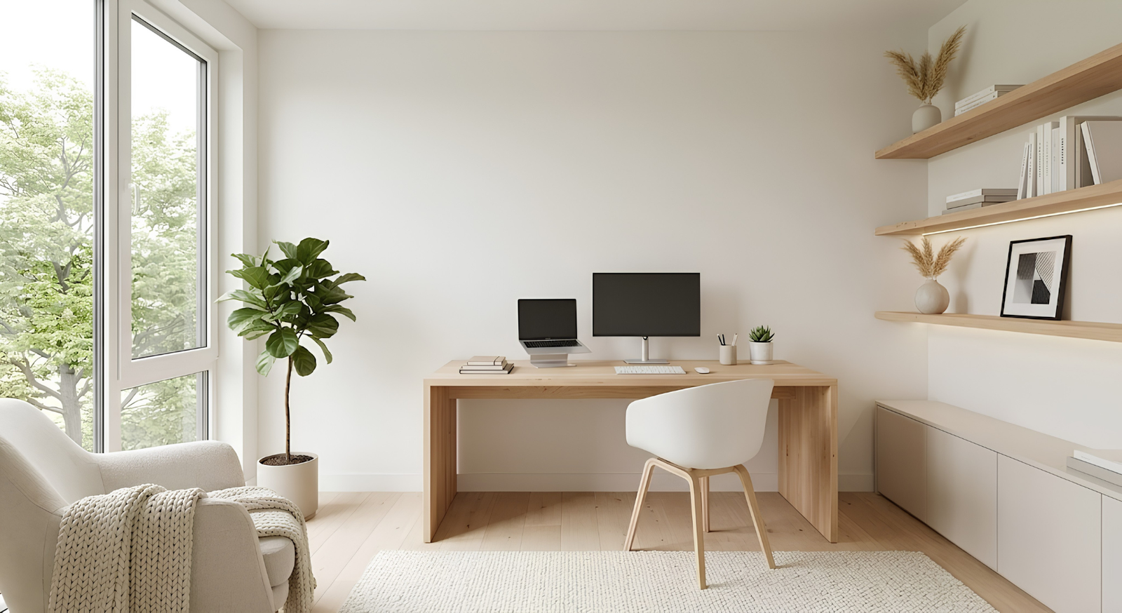Scandinavian Minimalism Home Office Design