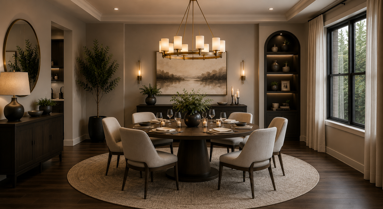 Social Round Table Dining Room Design