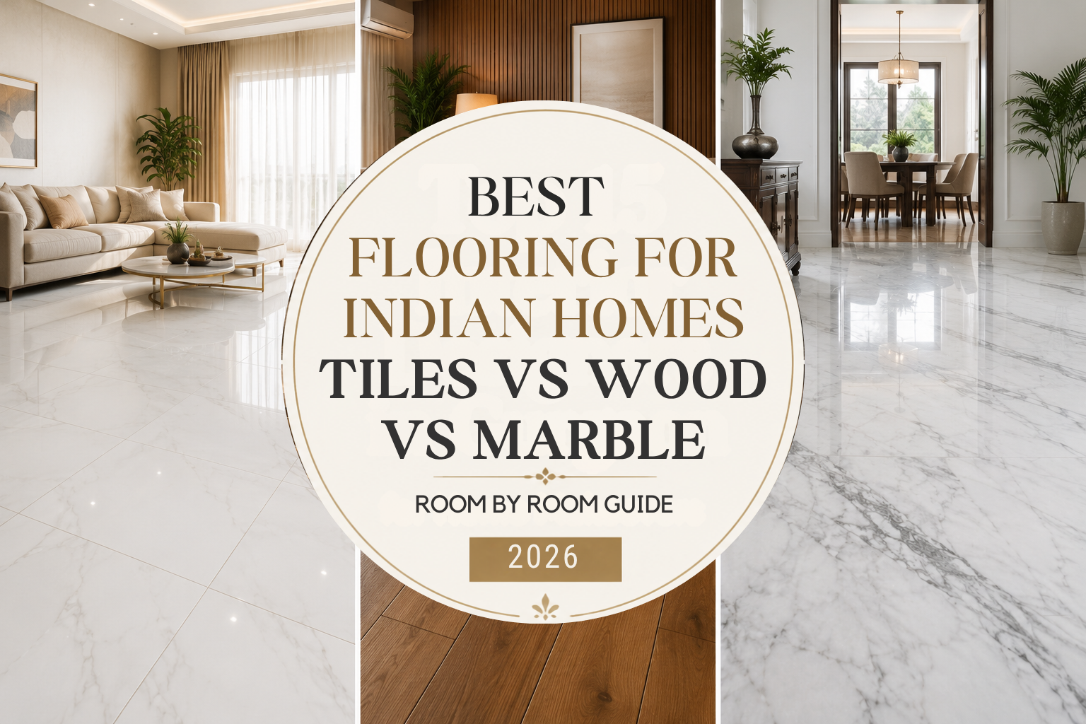 Best Flooring for Indian Homes Tiles vs Wood vs Marble