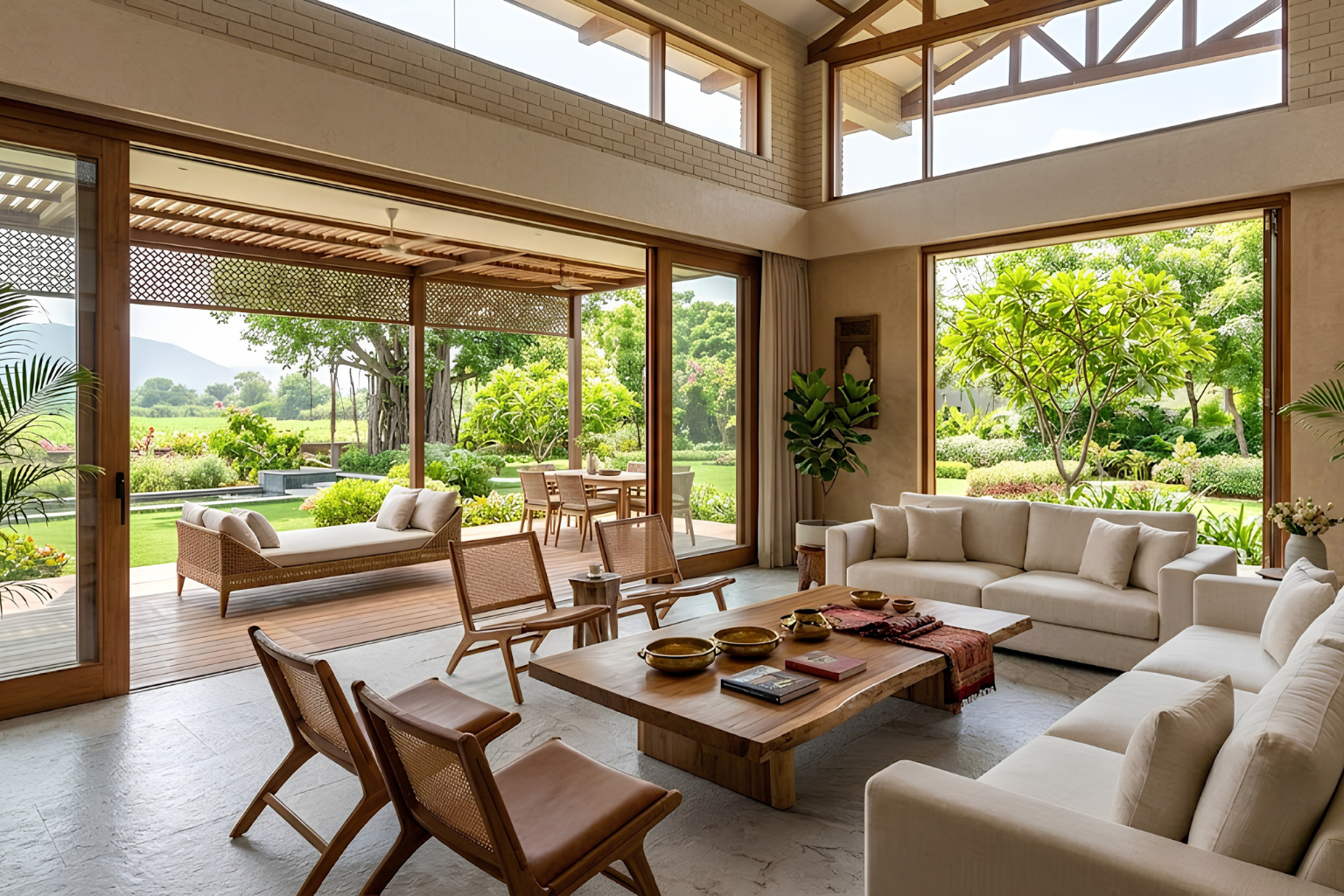 Luxury Indian farmhouse living room