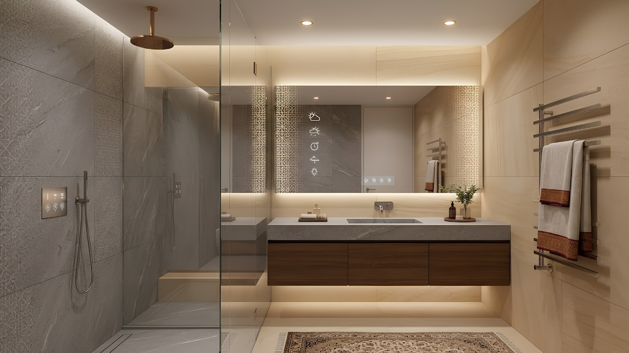 Smart bathroom features and fixtures