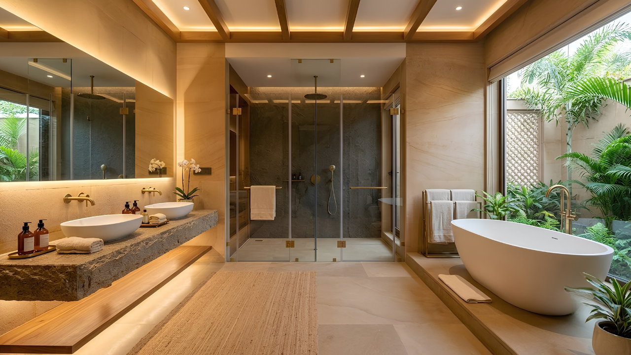 Spa inspired bathroom design