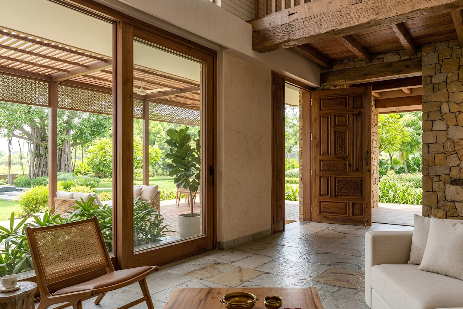 Luxury farmhouse natural materials
